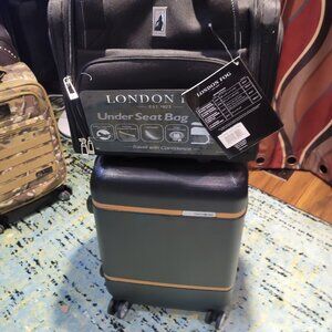 LONDON FOG UNDER SEAT & CARRY ON TRAVEL LUGGAGE 16” & 21" - 2 BAGS